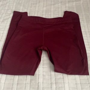 Maroon work out pant from fabletics